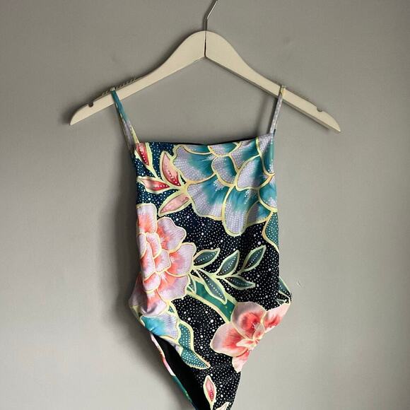 Mara Hoffman Square Neck Arcadia One Piece Swimsuit Boho Floral Botanical XS - Picture 11 of 11